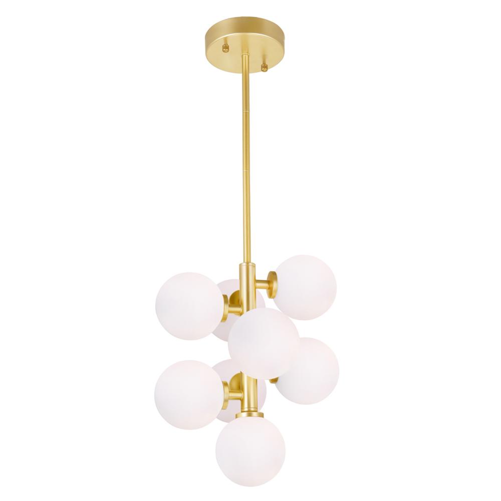 Arya 8 Light Satin Gold Pendant