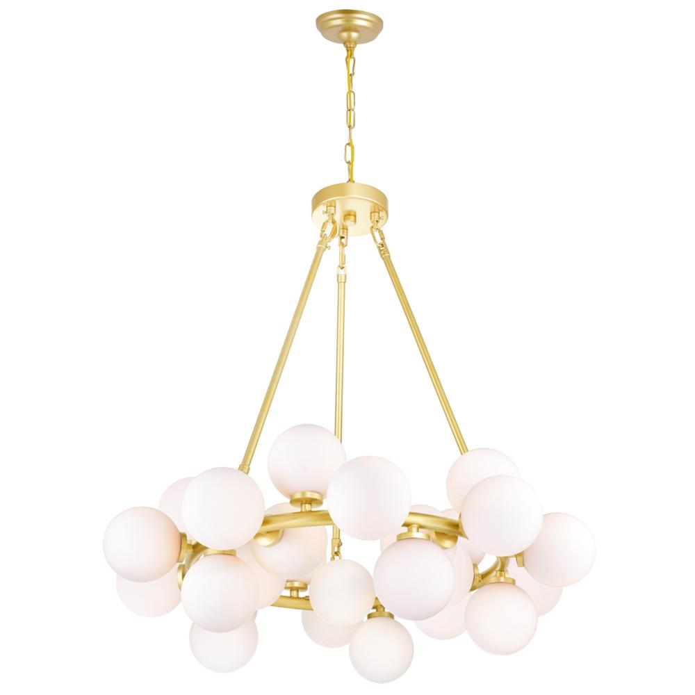 Arya 25 Light Satin Gold Chandelier