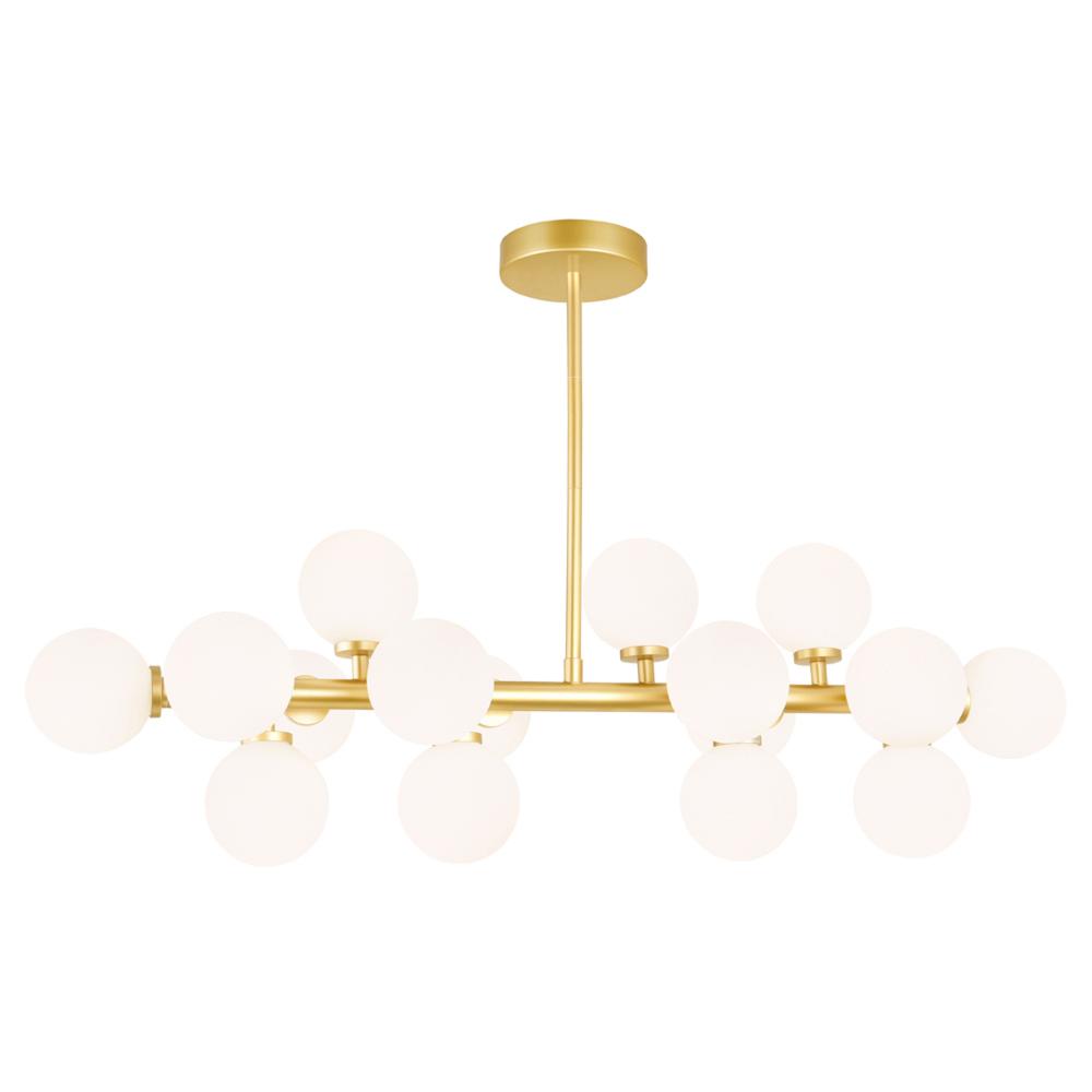 Arya 16 Light Satin Gold Chandelier