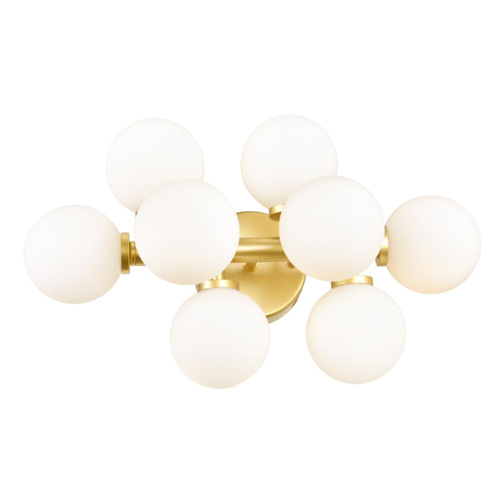 Arya 8 Light Satin Gold Vanity Light