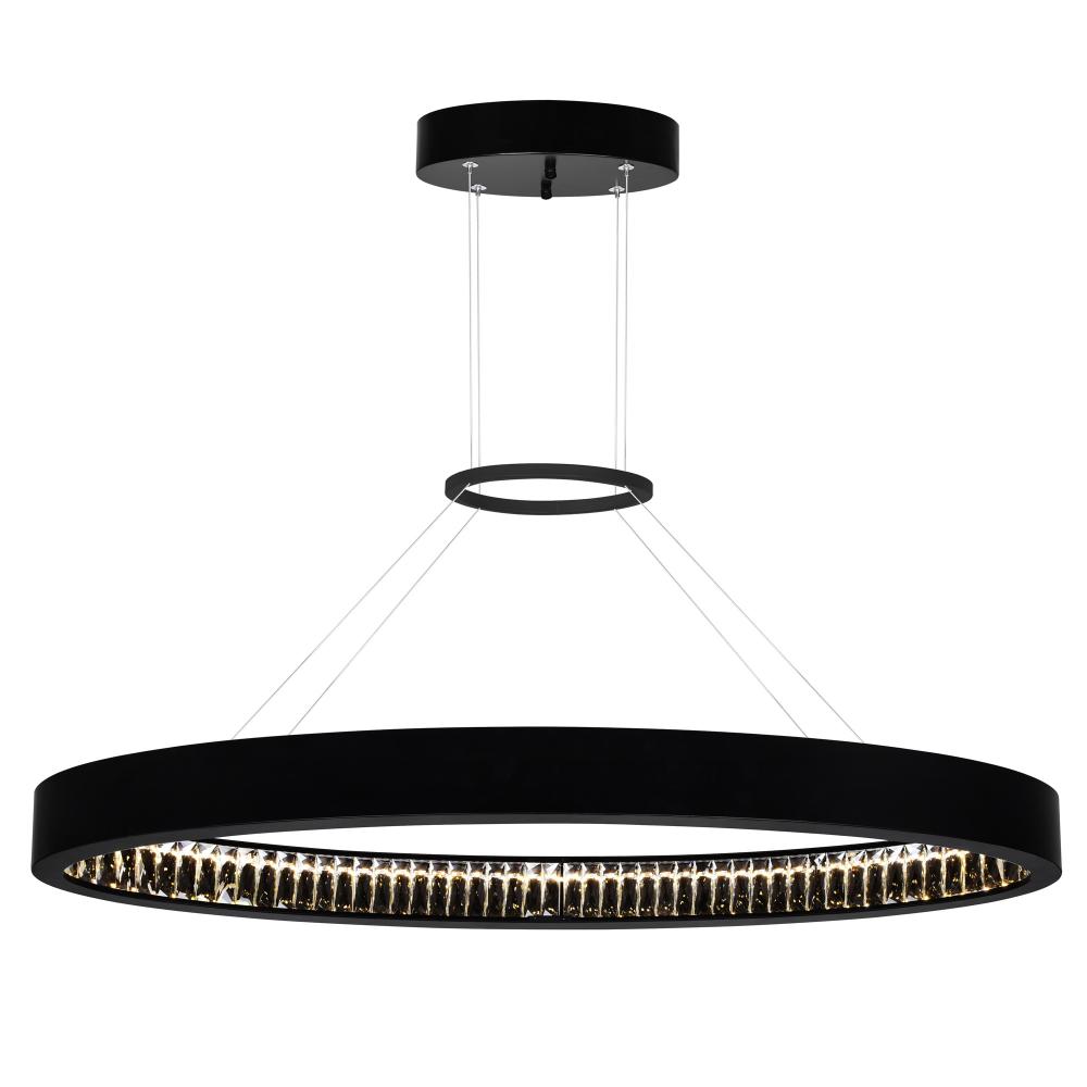Rosalina Integrated LED 42in Matte Black Chandelier