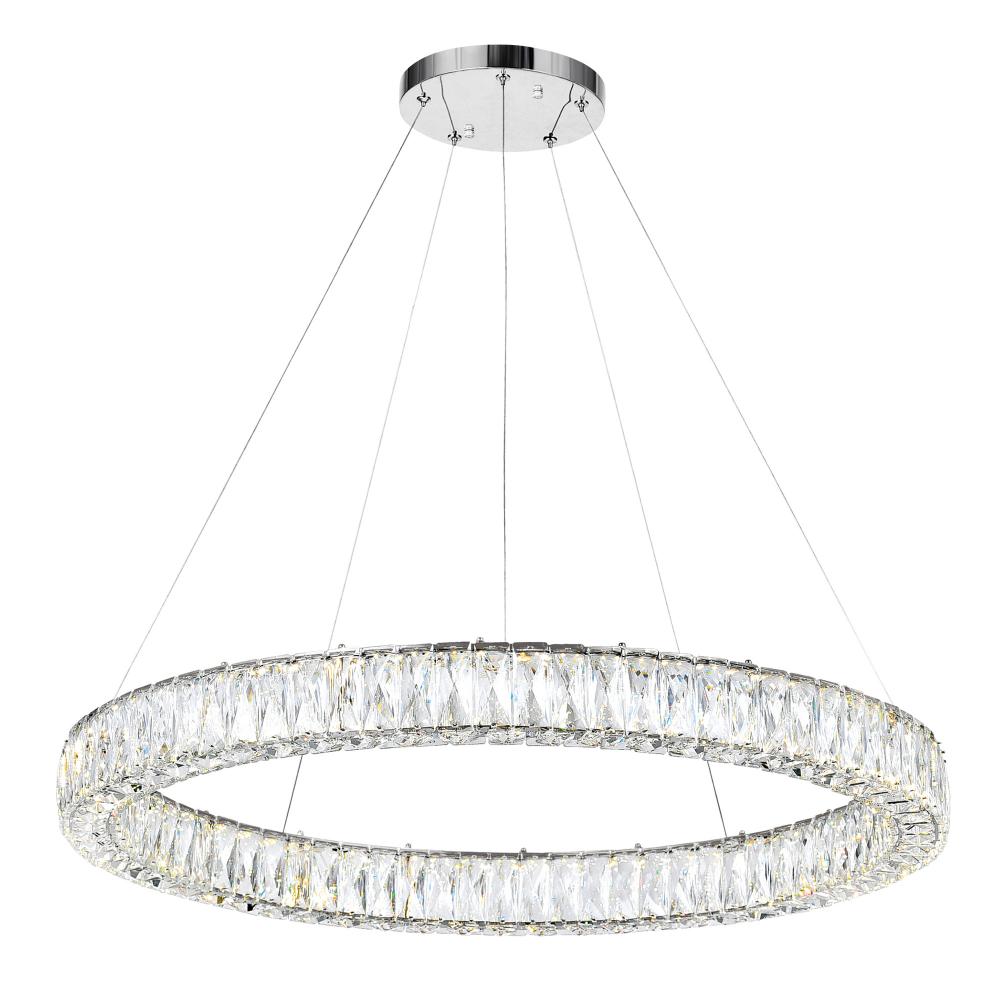Madeline Integrated LED 32in Chrome Chandelier