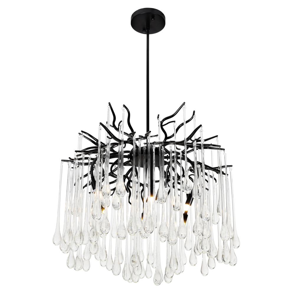 Anita 6 Light Black Chandelier