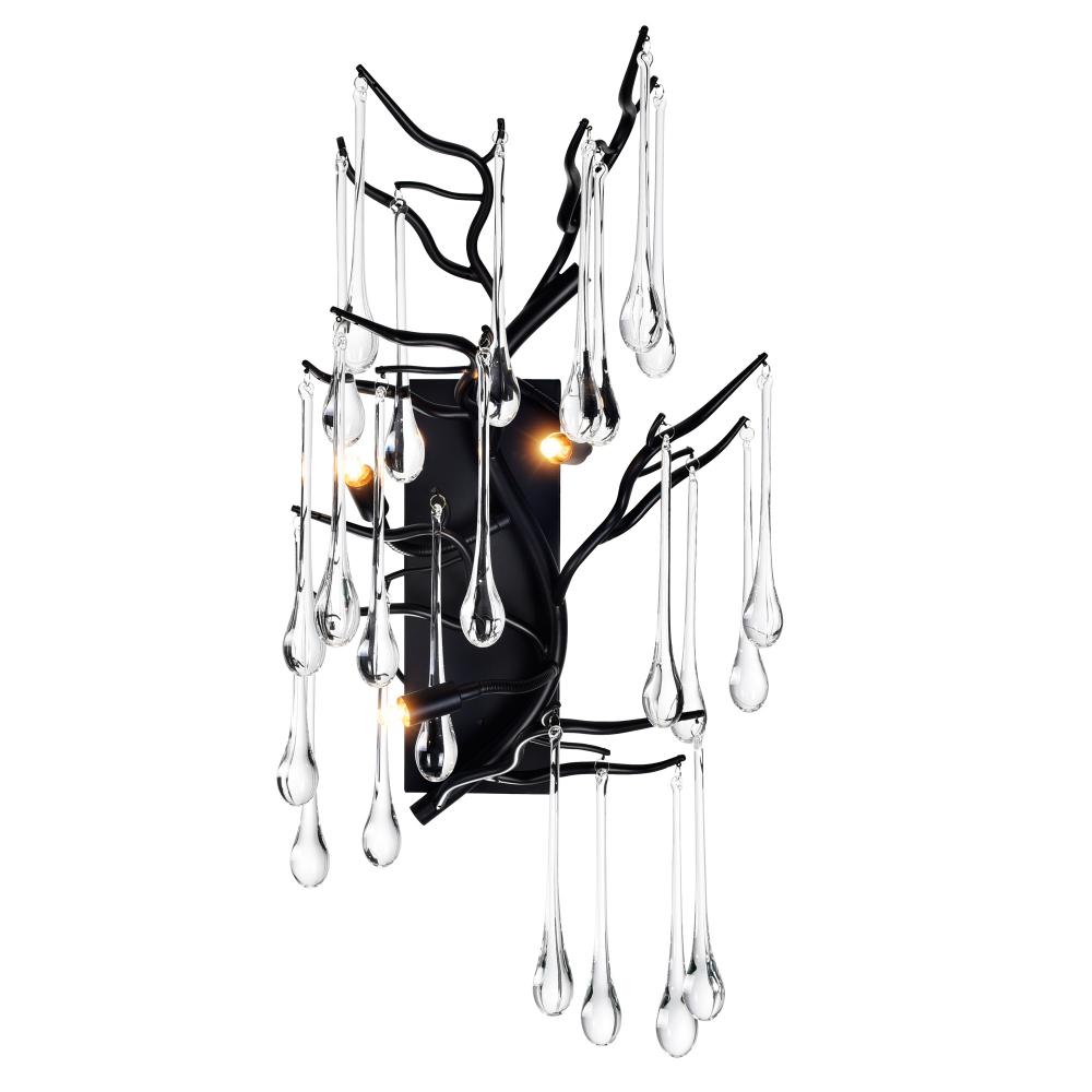 Anita 3 Light Black Wall Sconce