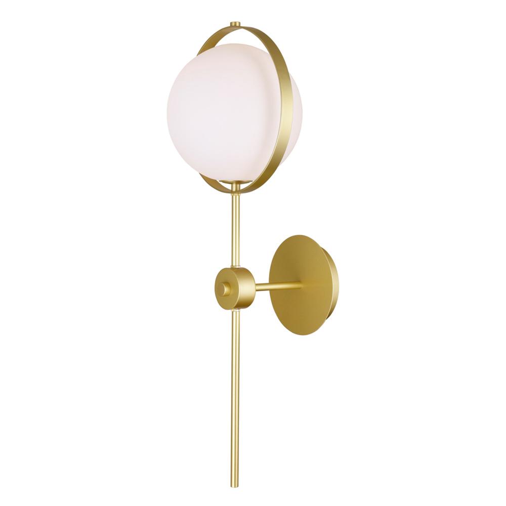 Da Vinci 1 Light 10in Brass Wall Light