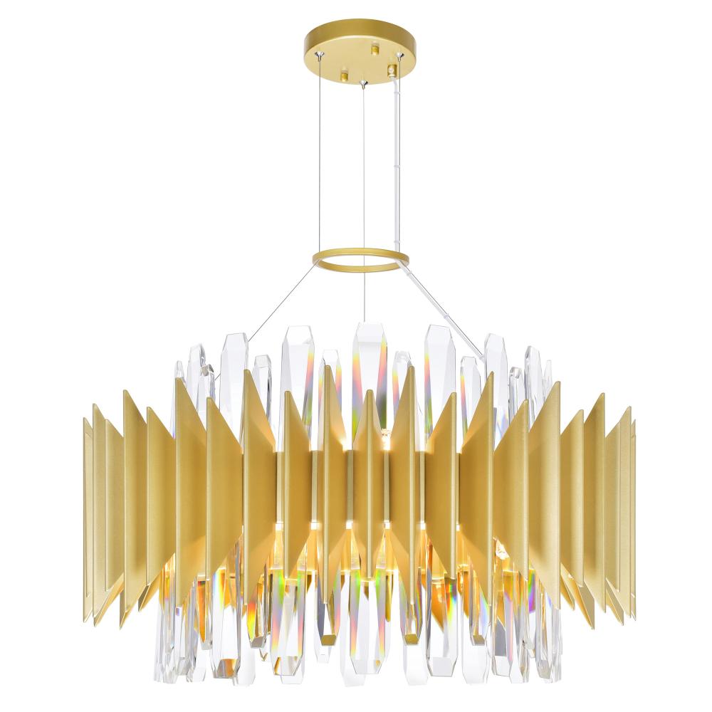 Cityscape 12 Light 20in Satin Gold Chandelier