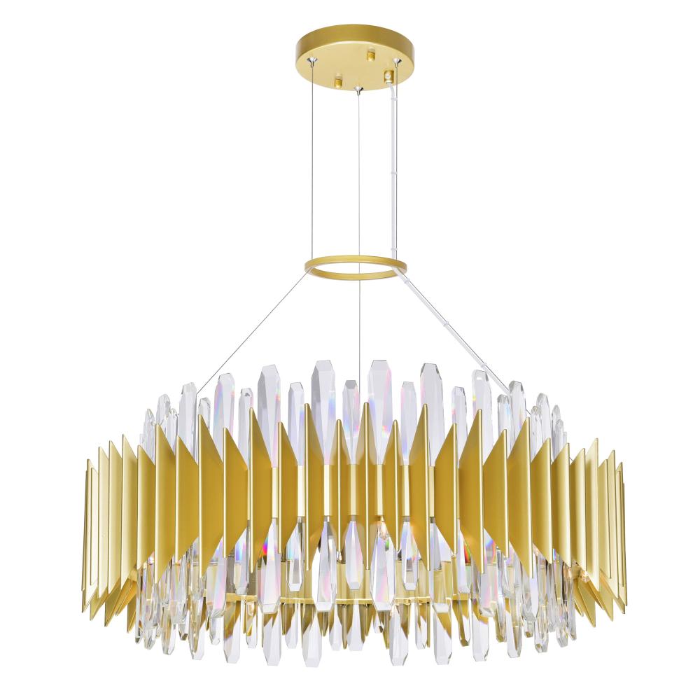 Cityscape 18 Light 28in Satin Gold Chandelier