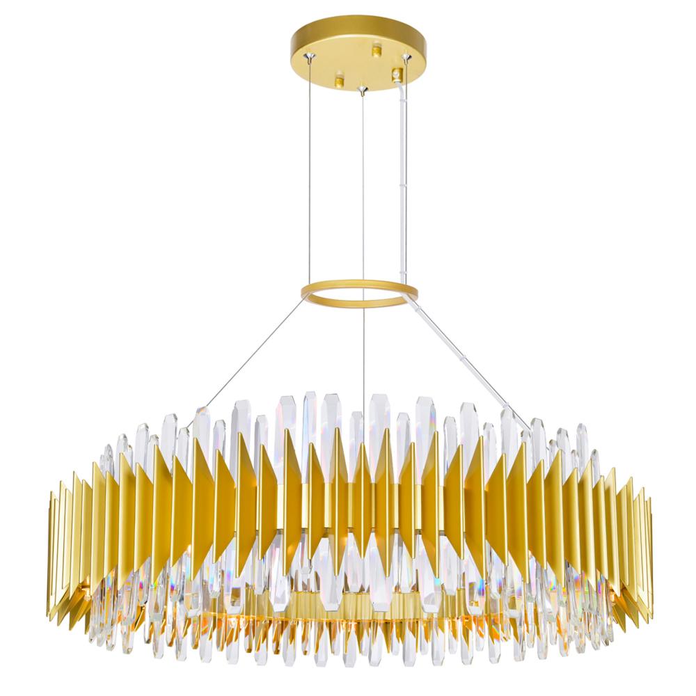 Cityscape 24 Light 39in Satin Gold Chandelier