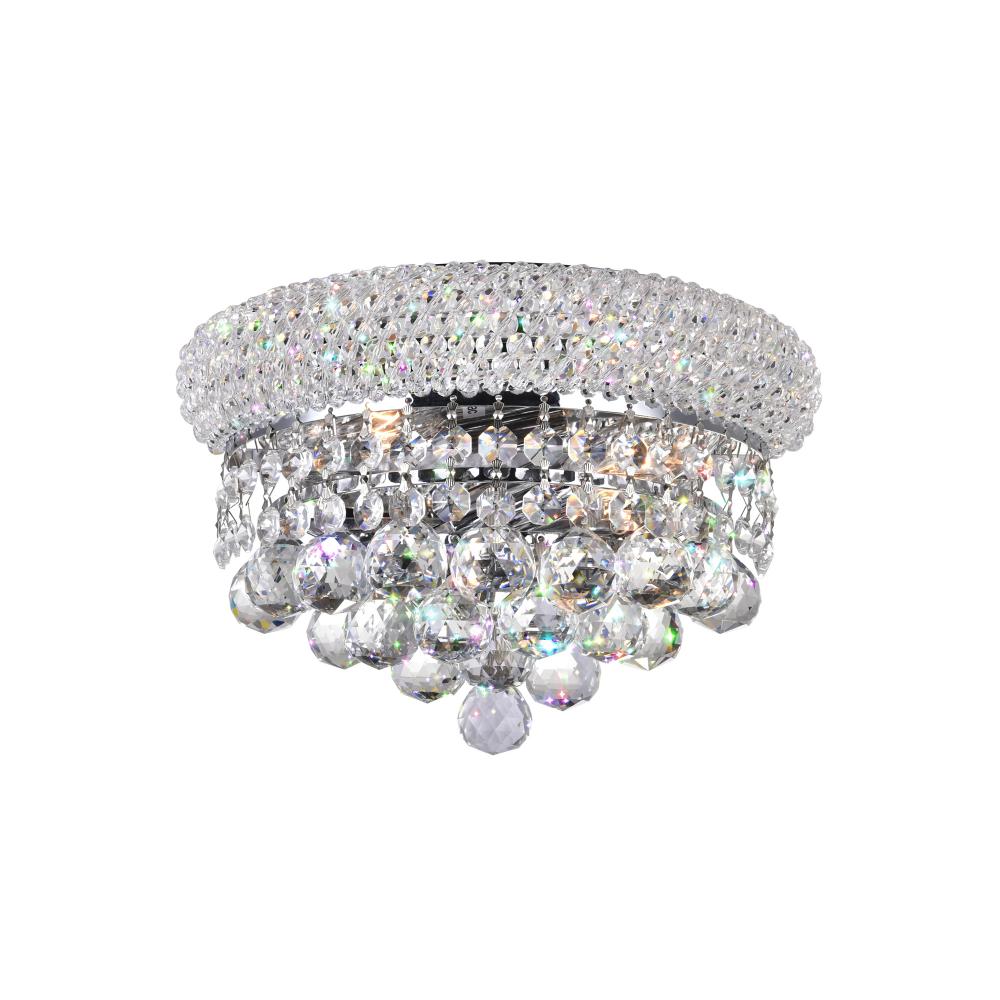 Empire 2 Light 12in Chrome Wall Sconce with Crystals