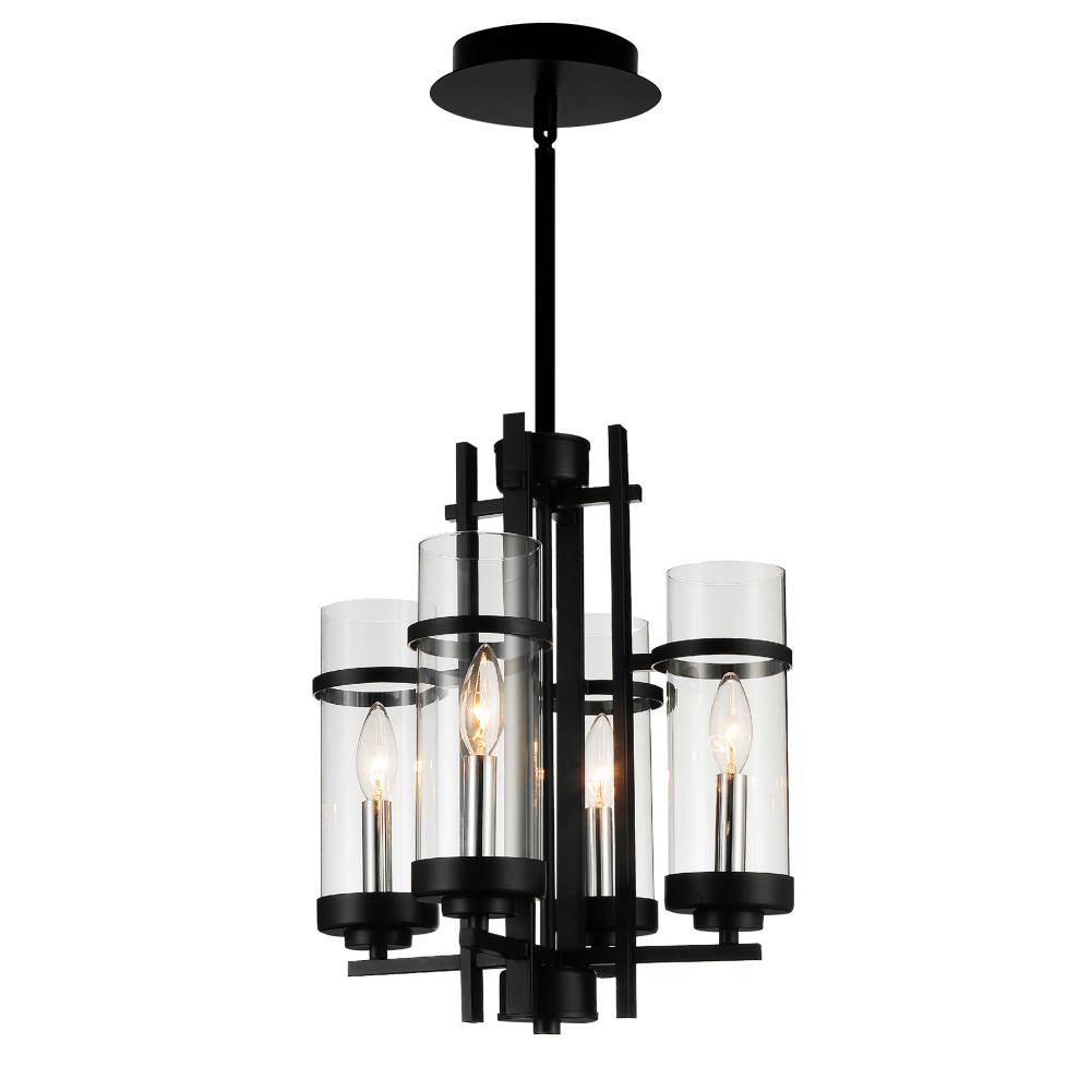 Sierra 4 Light 14in Black Mini Pendant