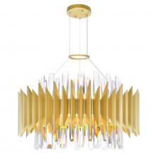 CWI Lighting 1247P20-12-602 - Cityscape 12 Light 20in Satin Gold Chandelier
