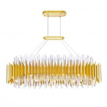 CWI Lighting 1247P39-20-602-O - Cityscape 20 Light 39in Satin Gold Chandelier