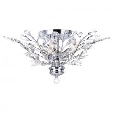 CWI Lighting 5206C16C - Ivy 3 Light Drum Shade Flush Mount With Chrome Finish