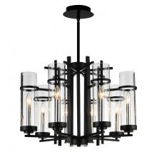 CWI Lighting 9827P26-8-101 - Sierra 8 Light 26in Black Chandelier