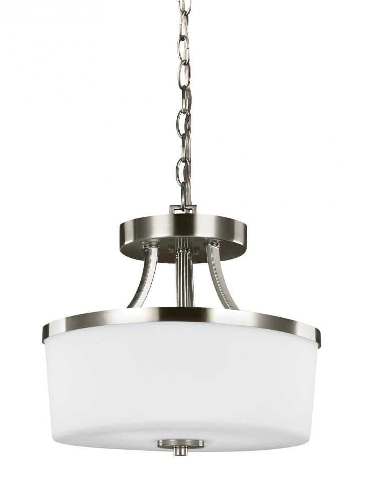 Hettinger Two Light Semi-Flush Convertible Pendant