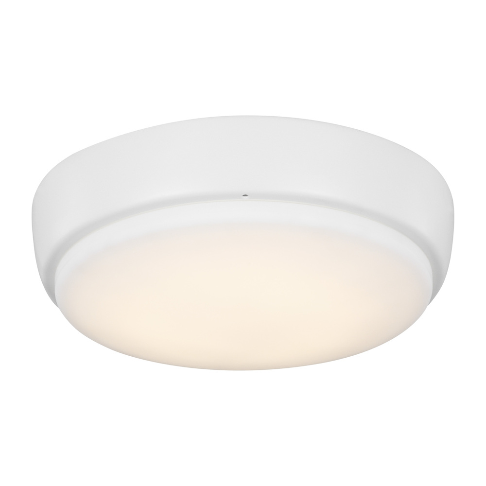 7" LED Light Kit in Matte White with Frosted Acrylic Shade