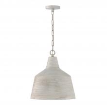 Capital 335311SC - 1-Light Tapered Metal Pendant in Stucco