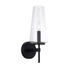 Capital 661911MB-663 - 5" W x 15.75" H Wallchiere Sconce in Matte Black with Clear Glass