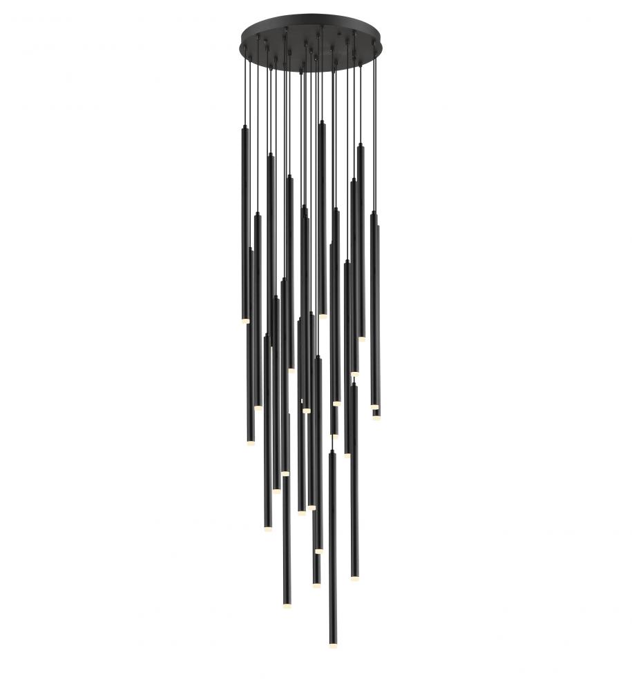 Filmore Ave. 25 Light Multi Pendant in Black