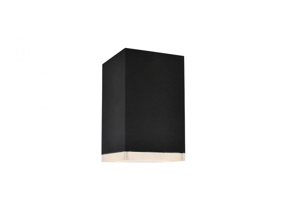 Avenue Outdoor 8" Flush Mount Sconce in Black
