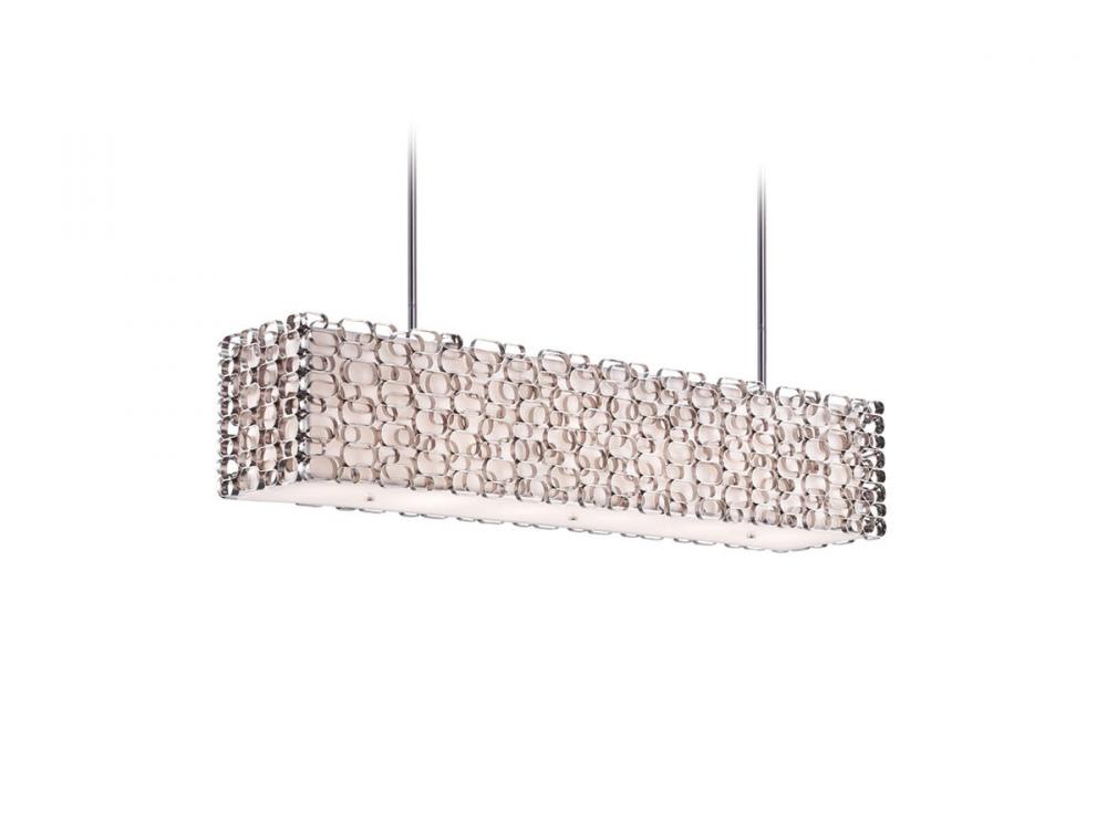 Ventura Blvd. 38"  Rectangle Chandelier in Polished Nickel