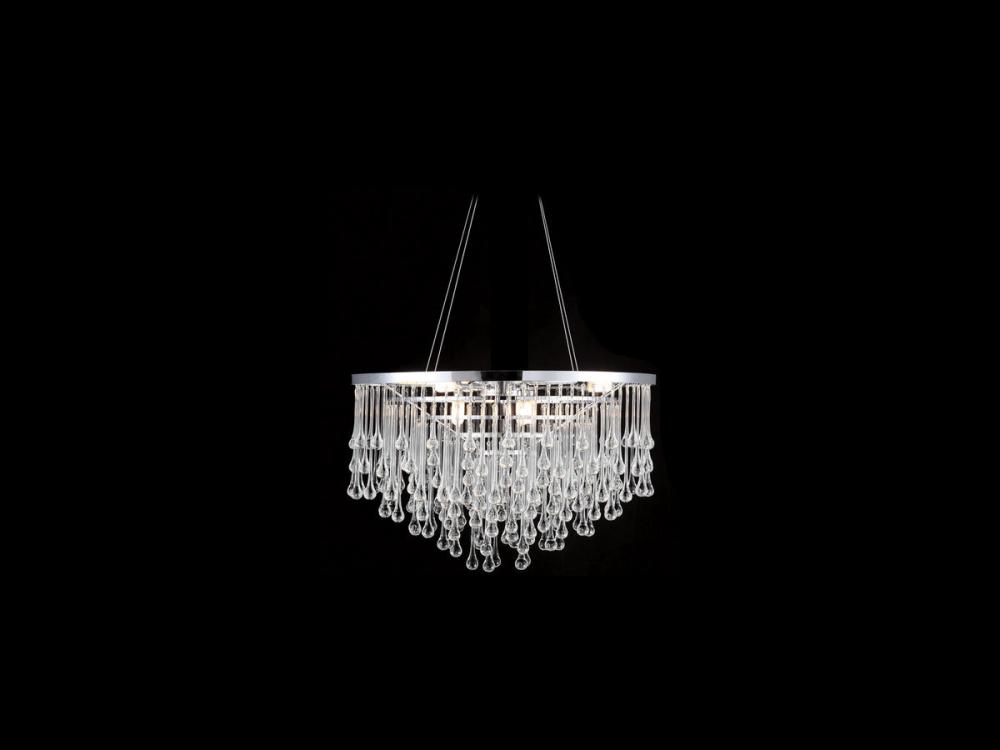 Hollywood Blvd. 22" Round Chandelier Polished Nickel