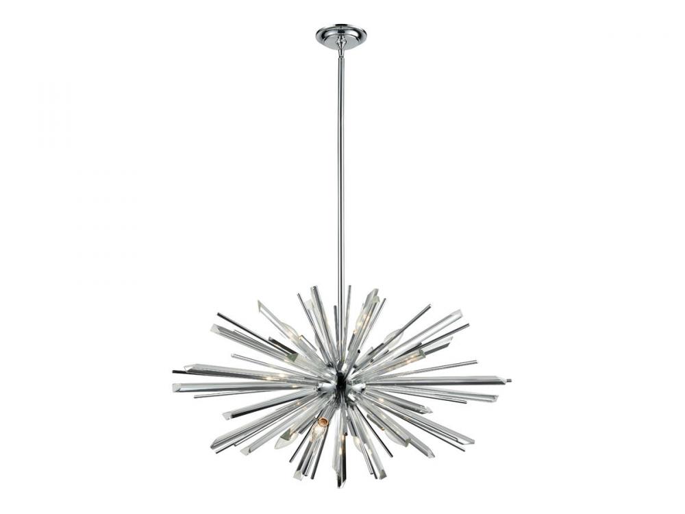 Palisades Ave. 32" Chandelier in Chrome