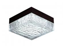 Avenue Lighting HF9208-BLK - Cermack St. 8" Square Flush Mount in Black with Textured Glass
