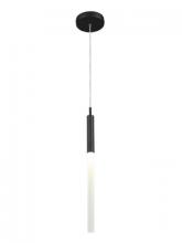 Avenue Lighting HF2020-FR-BK - Main Street  1 Light  Frosted Glass Pendant in Black