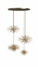 Avenue Lighting HF8404-AB - Palisades Ave. 34" Multi Pendant Chandelier in Aged Brass