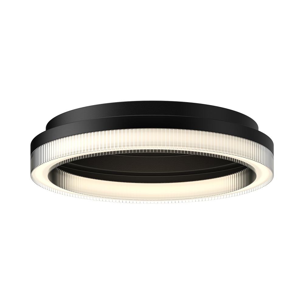 Calix 16-in Black LED Flush Mount