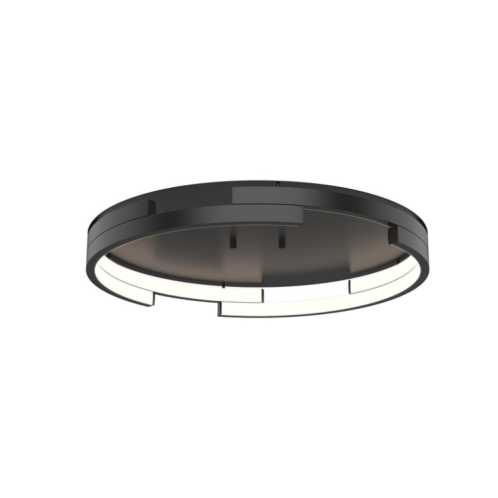 Anello Minor 19-in Black LED Flush Mount