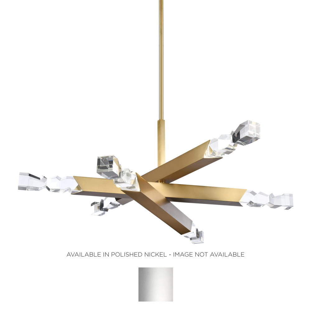 Mamadim 60" LED 6-Light, Crystal Chandelier in Polished Nickel