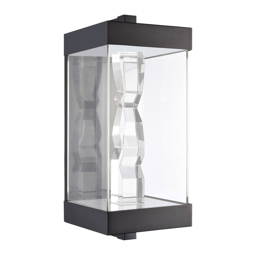 Mamadim Outdoor 18" Crystal Wall Sconce in Matte Black