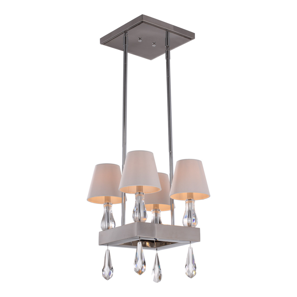 Sophia 14" 4-Light, Mini Candle Chandelier in Polished Chrome