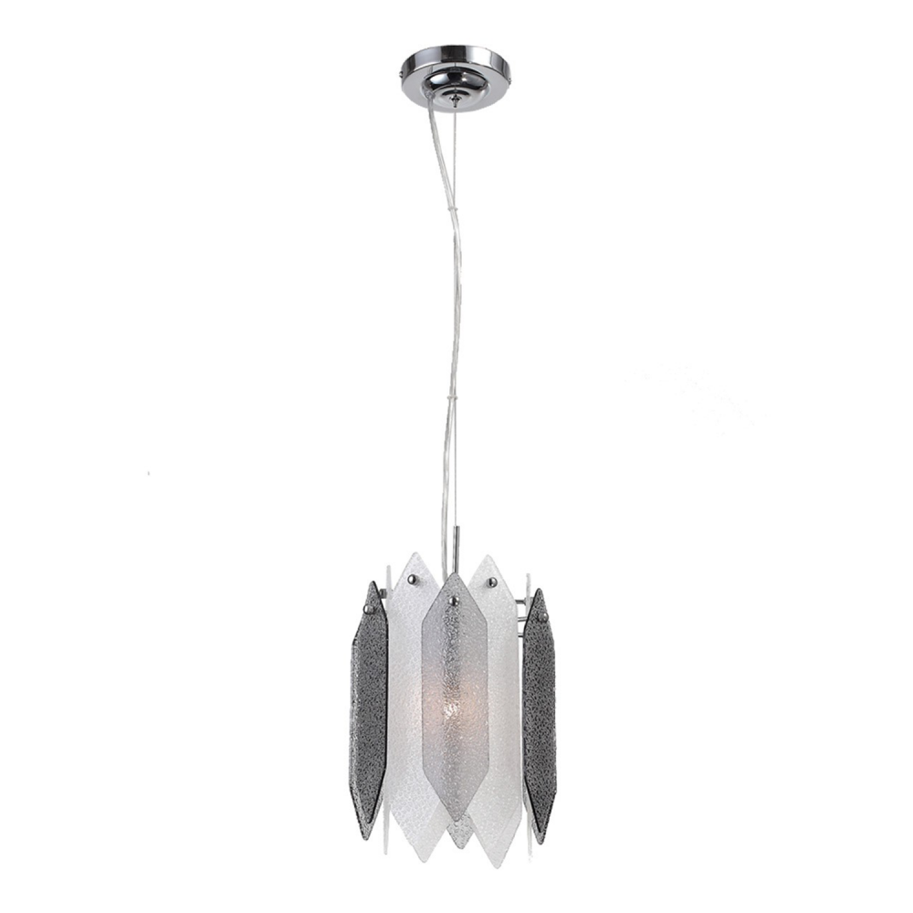 Stratus Smoked Glass Mini-Pendant in Polished Chrome