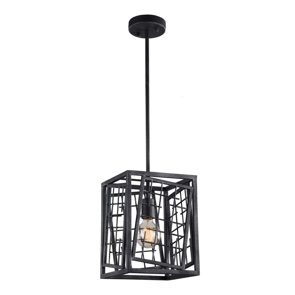 Plexus Iron Cage Mini-Pendant in Rustic Iron
