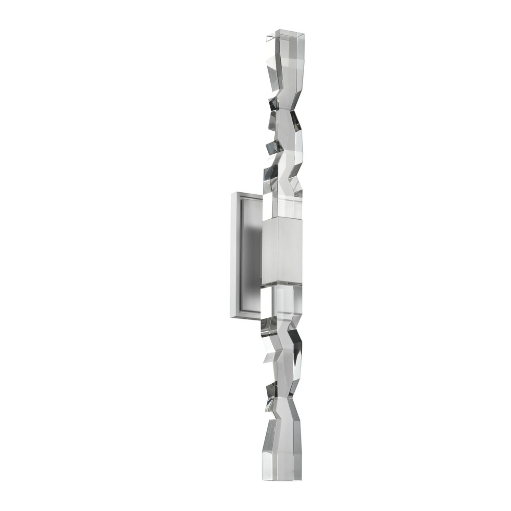 Mamadim LED 2"x2" Single Crystal Duo Wall Sconce in Matte White