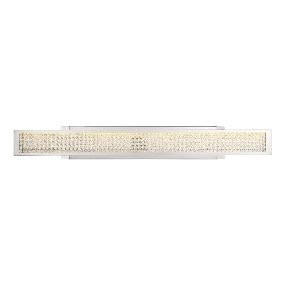 Polar 36" LED 3000K Crystal Wall Sconce in Chrome