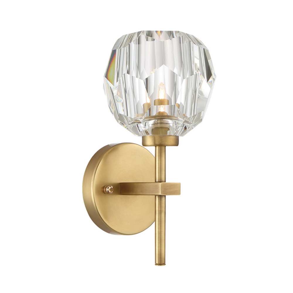Parisian 24" Crystal Wallchieres Wall Sconce in Aged Brass