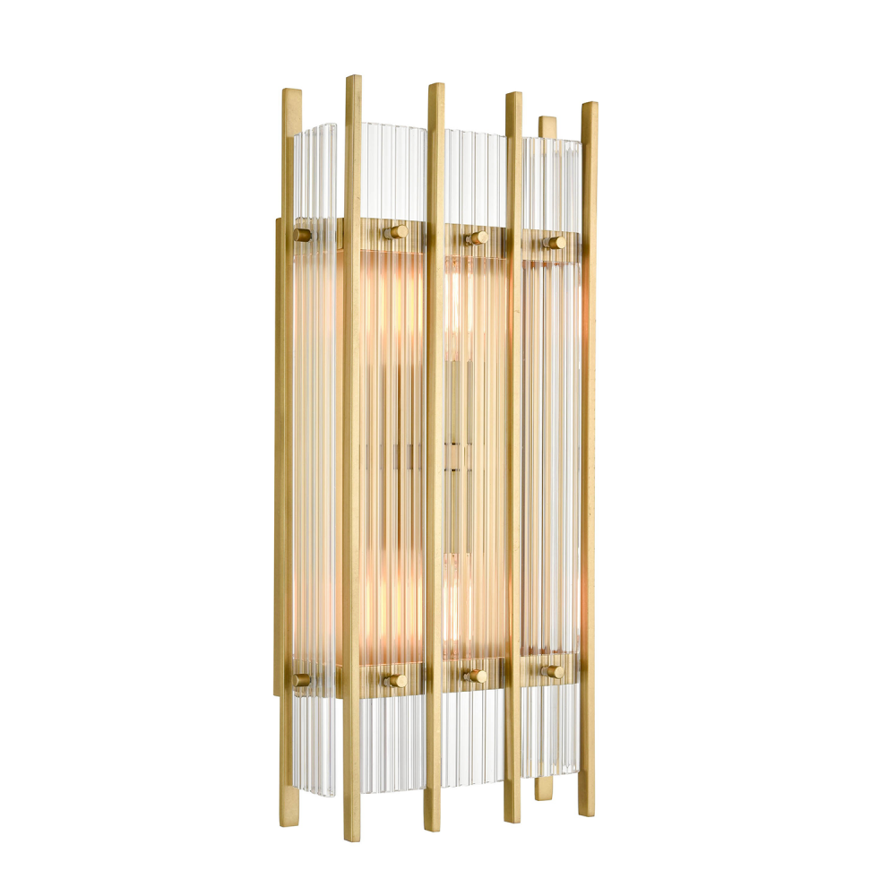 Allure 18" 2-Light, Fluted Glass Vertical Wall Sconce