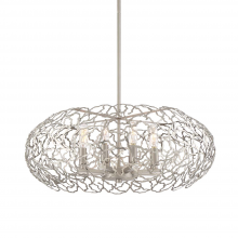 ZEEV Lighting CD10030-8-SN - Helios 22" 8-Light, Organic Oval Chandelier in Satin Nickel