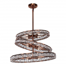 ZEEV Lighting CD10069-12-CP-V - Imbrium 24" 12-Light, 3-Tier Bubble Crystal Chandelier in Copper