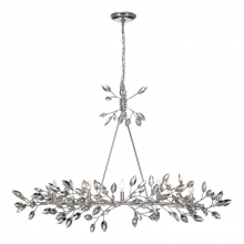 ZEEV Lighting CD10102-5-SL-CL - Misthaven 49" 5-Light, Organic Clear Crystal Linear in Silver
