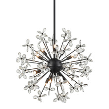 ZEEV Lighting CD10210-12-MBK - Adelle 12-Light, 24" Crystal Sputnik in Matte Black