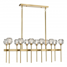 ZEEV Lighting CD10303-12-AGB - Parisian 48" 12-Light, Crystal Linear in Aged Brass