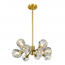 ZEEV Lighting CD10506-12-AGB - Parisian 24" 12-Light, Crystal Sputnik in Aged Brass
