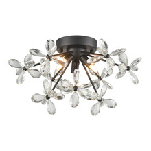 ZEEV Lighting FM60057-3-MBK - Adelle 3-Light, Crystal Sputnik Flush Mount in Matte Black