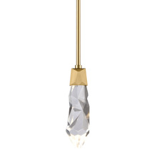 ZEEV Lighting MP11401-LED-AGB - Angelus LED 1-Light, Crystal Mini-Pendant in Aged Brass