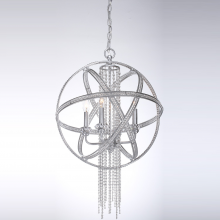 ZEEV Lighting P30011-4-SL - Cascade 18" 4-Light, Orbital Crystal Chandelier in Silver Leaf